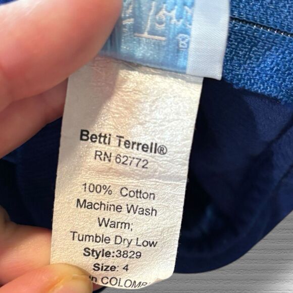 Beth Terrell by Johnston Blue Corduroy Snowman Applique Dress Size 4 - Picture 5 of 7